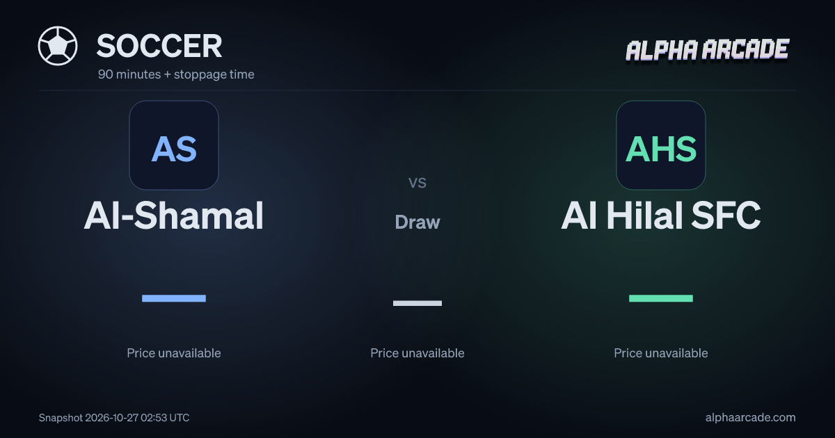 SOCCER: Al-Shamal — / Draw — / Al Hilal SFC —