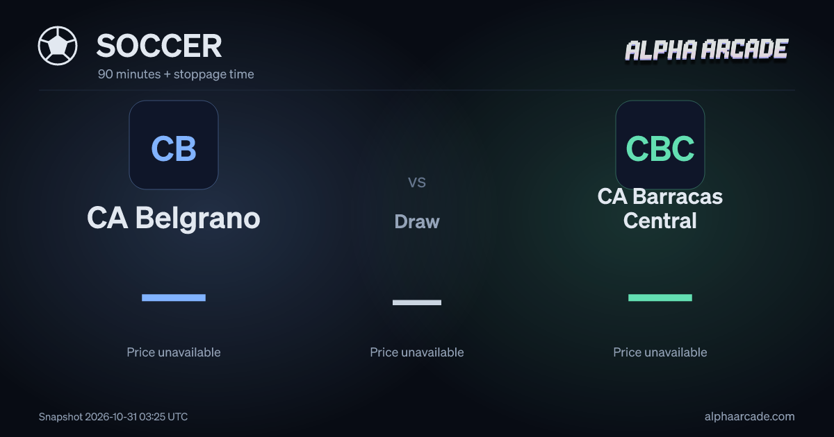 SOCCER: CA Belgrano — / Draw — / CA Barracas Central —