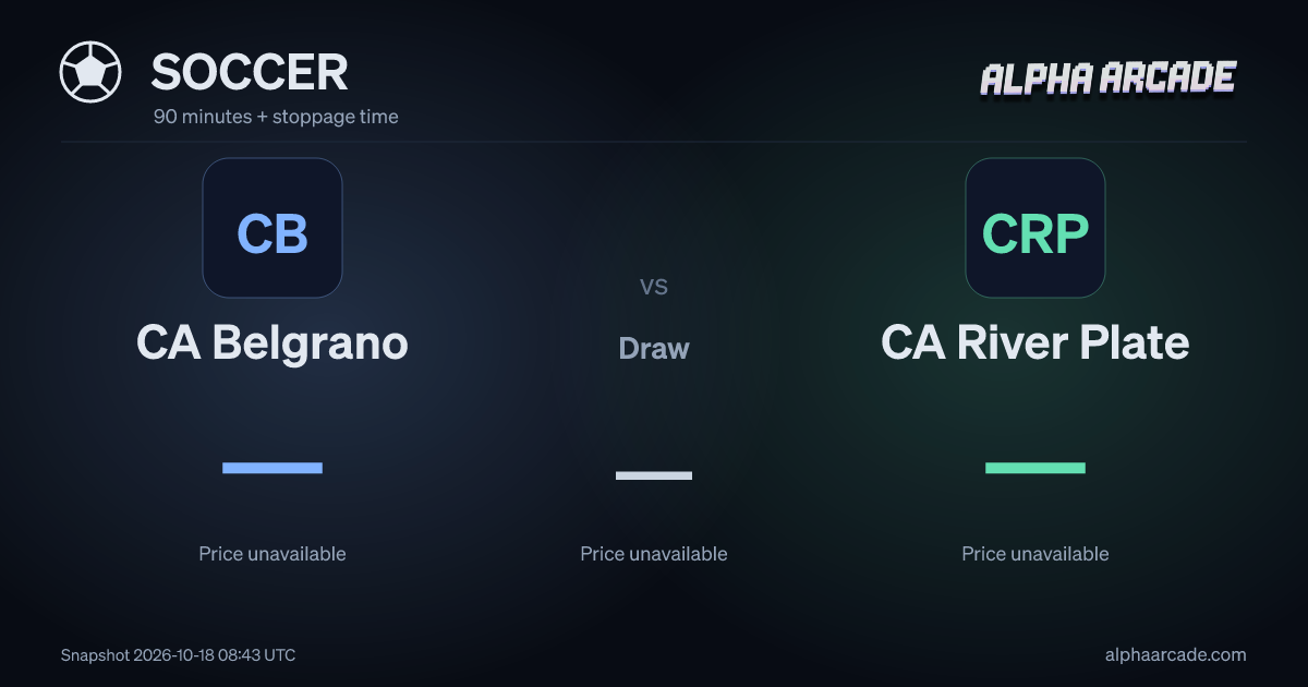 SOCCER: CA Belgrano — / Draw — / CA River Plate —