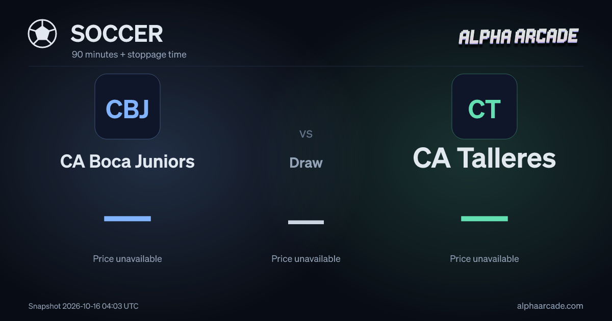 SOCCER: CA Boca Juniors — / Draw — / CA Talleres —