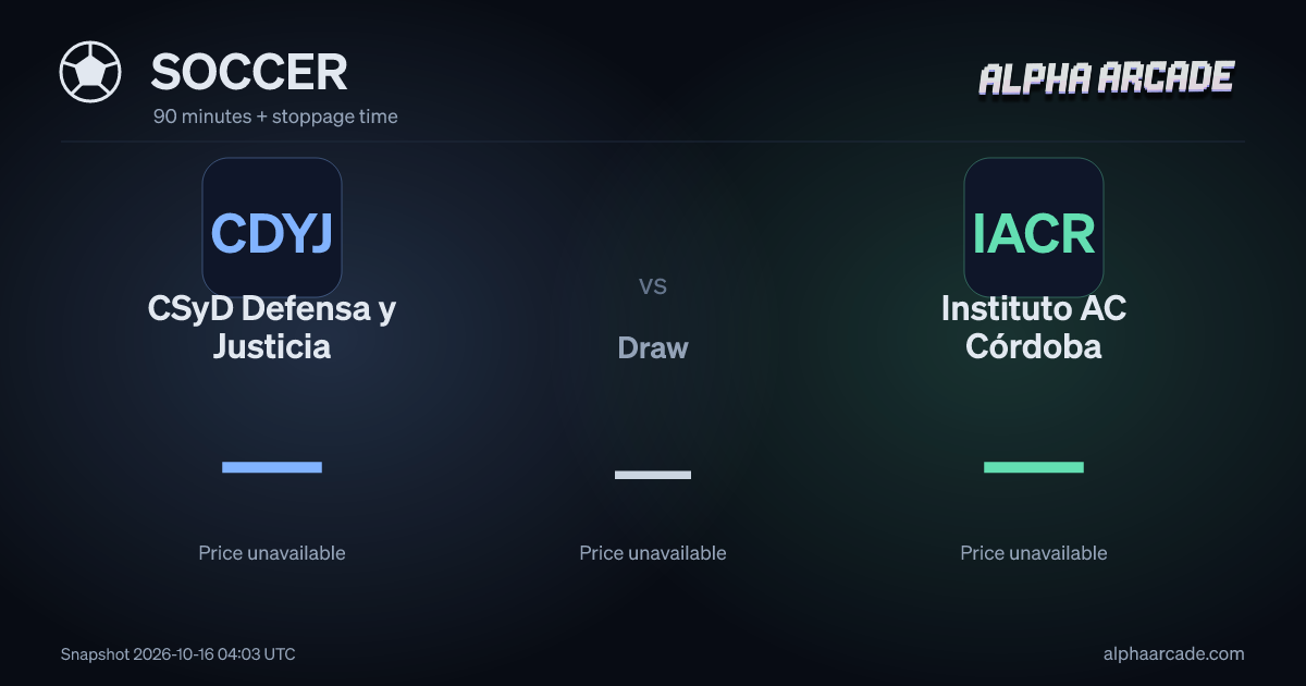 SOCCER: CSyD Defensa y Justicia — / Draw — / Instituto AC Córdoba —