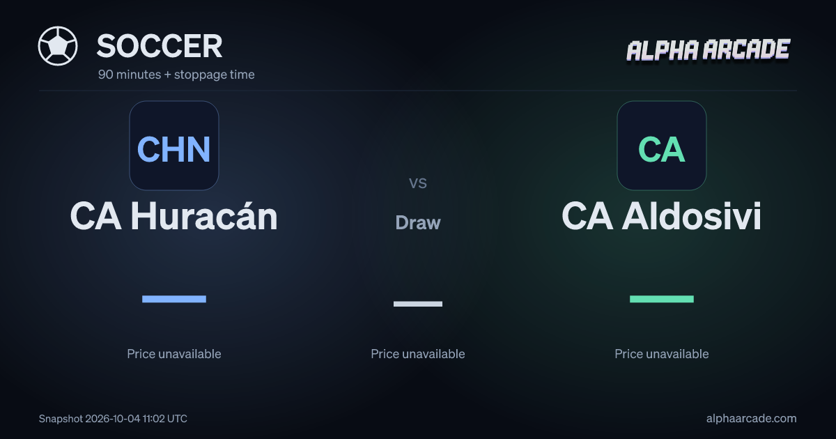 SOCCER: CA Huracán — / Draw — / CA Aldosivi —