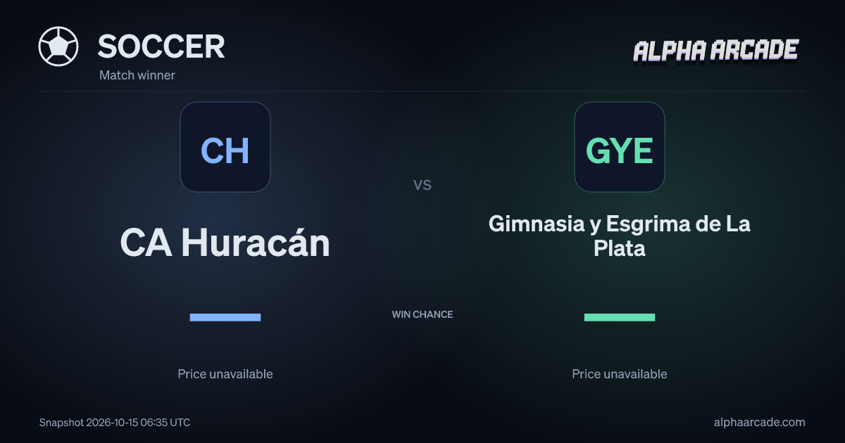 SOCCER: CA Huracán — / Gimnasia y Esgrima de La Plata —