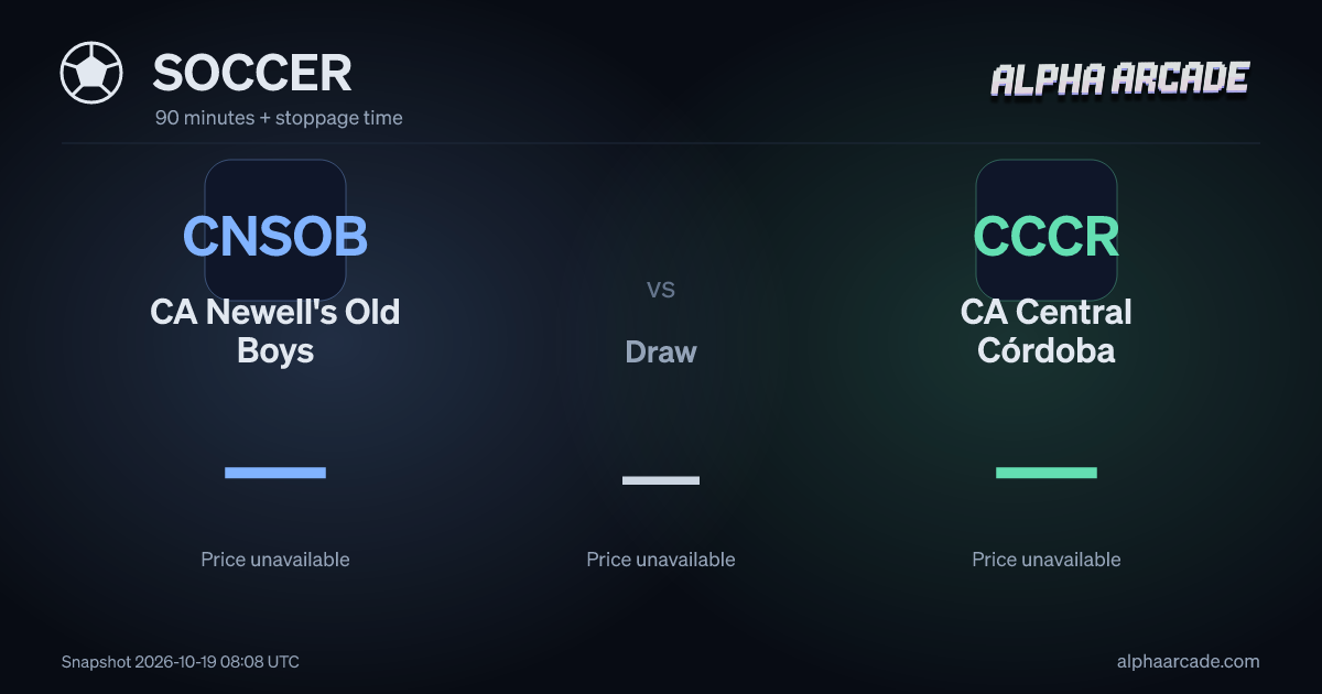 SOCCER: CA Newell's Old Boys — / Draw — / CA Central Córdoba —
