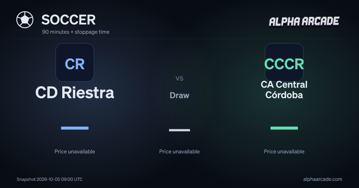 SOCCER: CD Riestra — / Draw — / CA Central Córdoba —