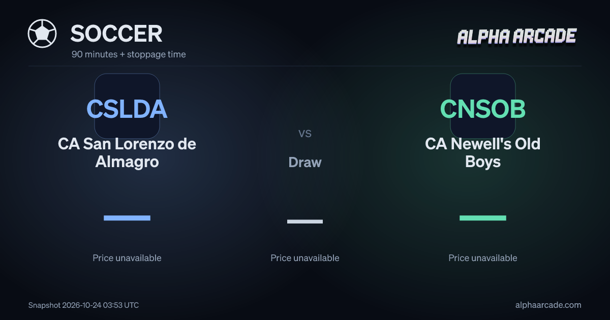 SOCCER: CA San Lorenzo de Almagro — / Draw — / CA Newell's Old Boys —