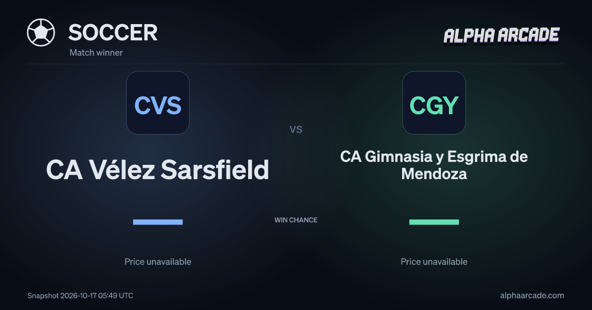 SOCCER: CA Vélez Sarsfield — / CA Gimnasia y Esgrima de Mendoza —