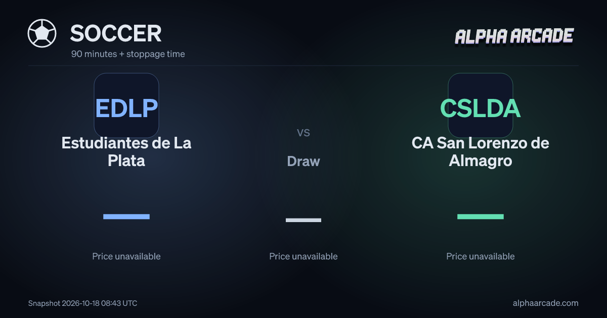 SOCCER: Estudiantes de La Plata — / Draw — / CA San Lorenzo de Almagro —