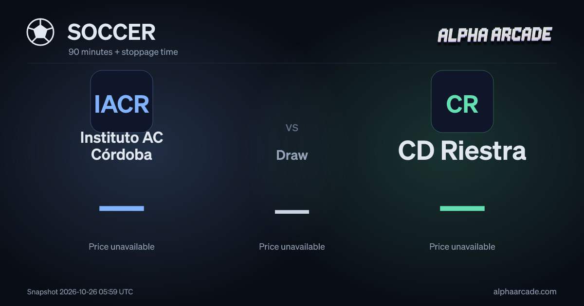 SOCCER: Instituto AC Córdoba — / Draw — / CD Riestra —