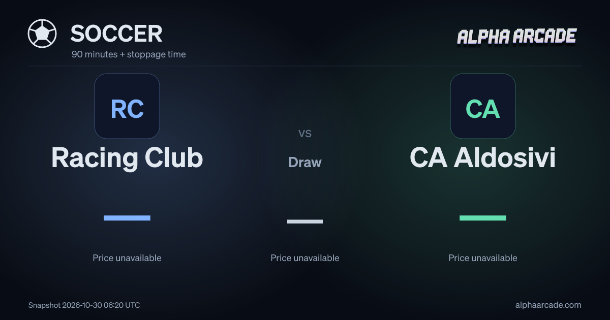 SOCCER: Racing Club — / Draw — / CA Aldosivi —