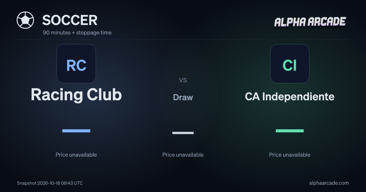 SOCCER: Racing Club — / Draw — / CA Independiente —