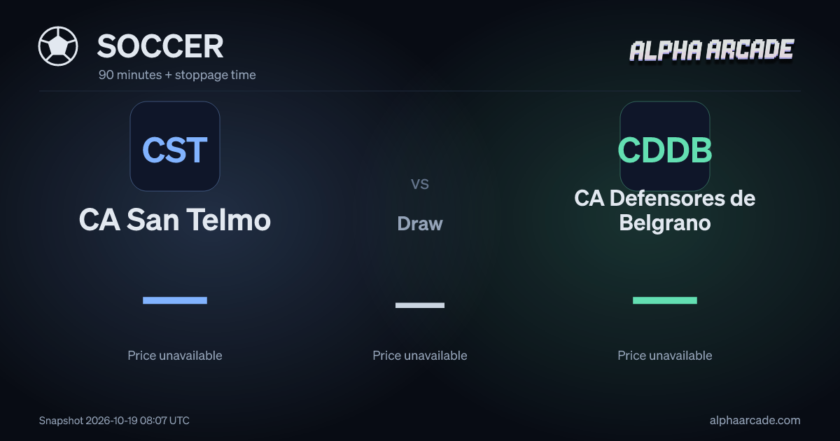 SOCCER: CA San Telmo — / Draw — / CA Defensores de Belgrano —