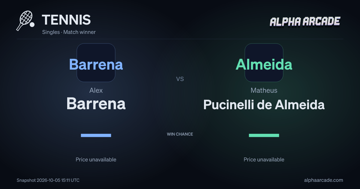 TENNIS: Alex Barrena — / Matheus Pucinelli de Almeida —