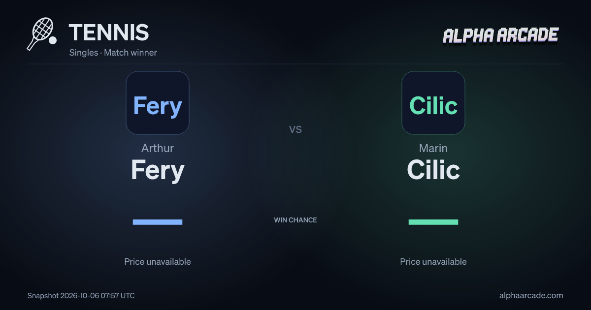 TENNIS: Arthur Fery — / Marin Cilic —