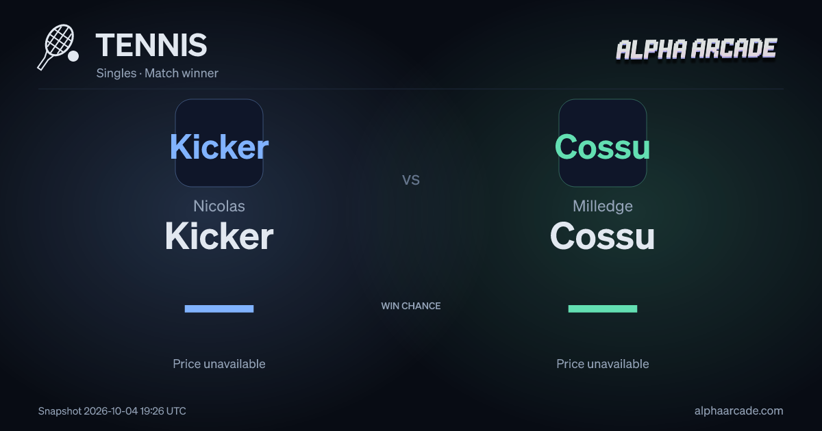 TENNIS: Nicolas Kicker — / Milledge Cossu —