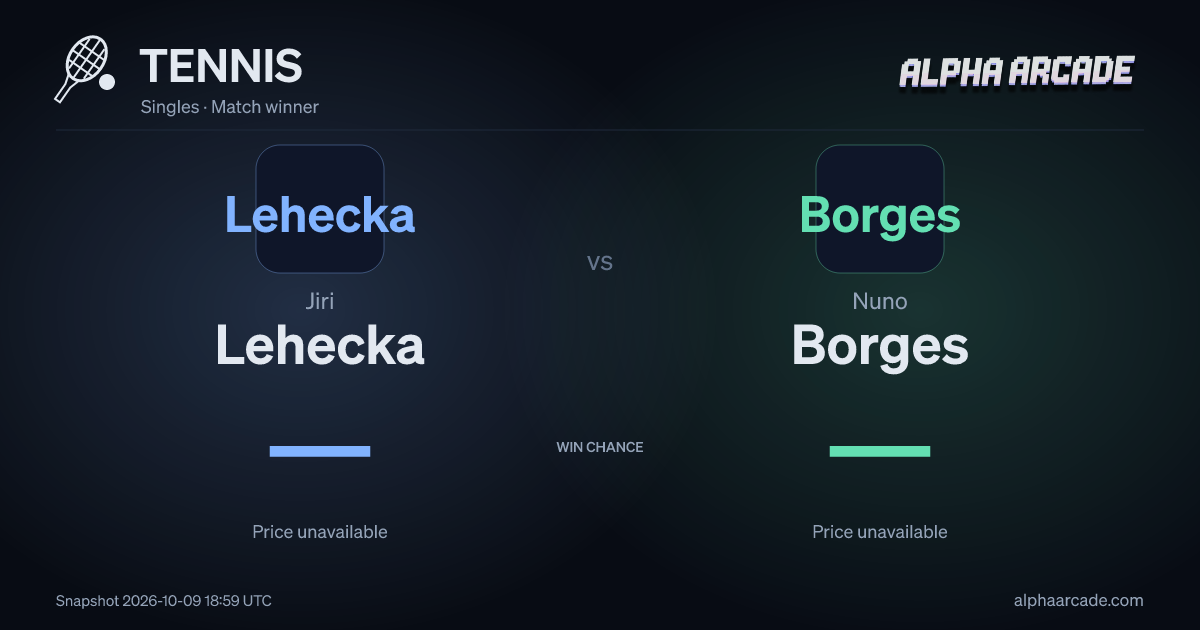 TENNIS: Jiri Lehecka — / Nuno Borges —