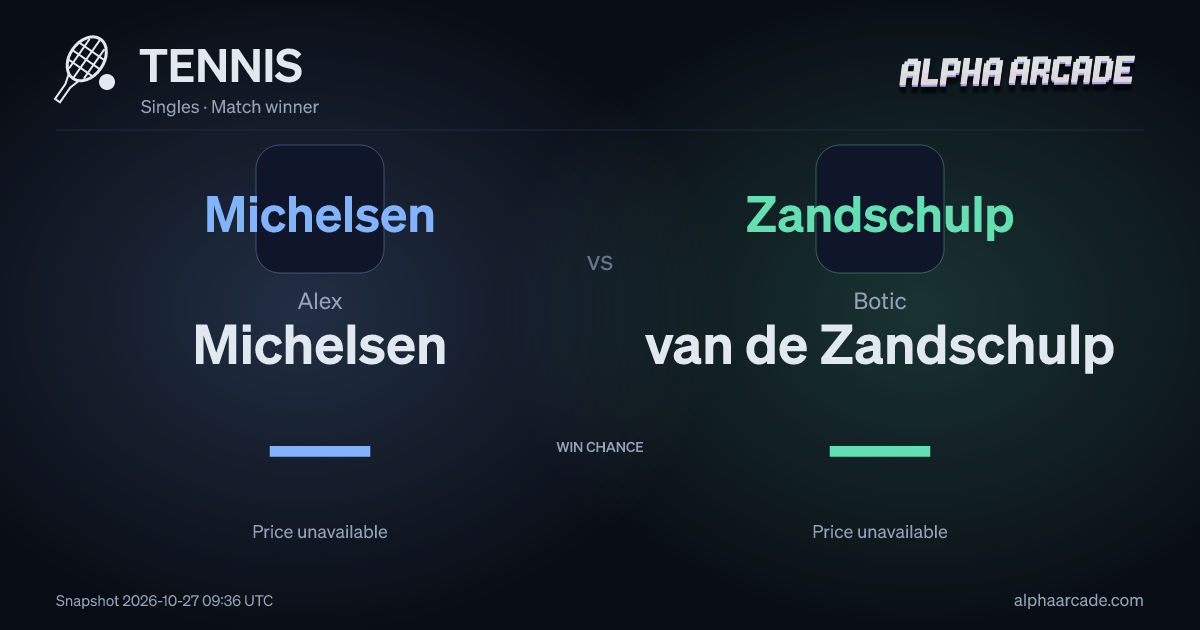 TENNIS: Alex Michelsen — / Botic van de Zandschulp —