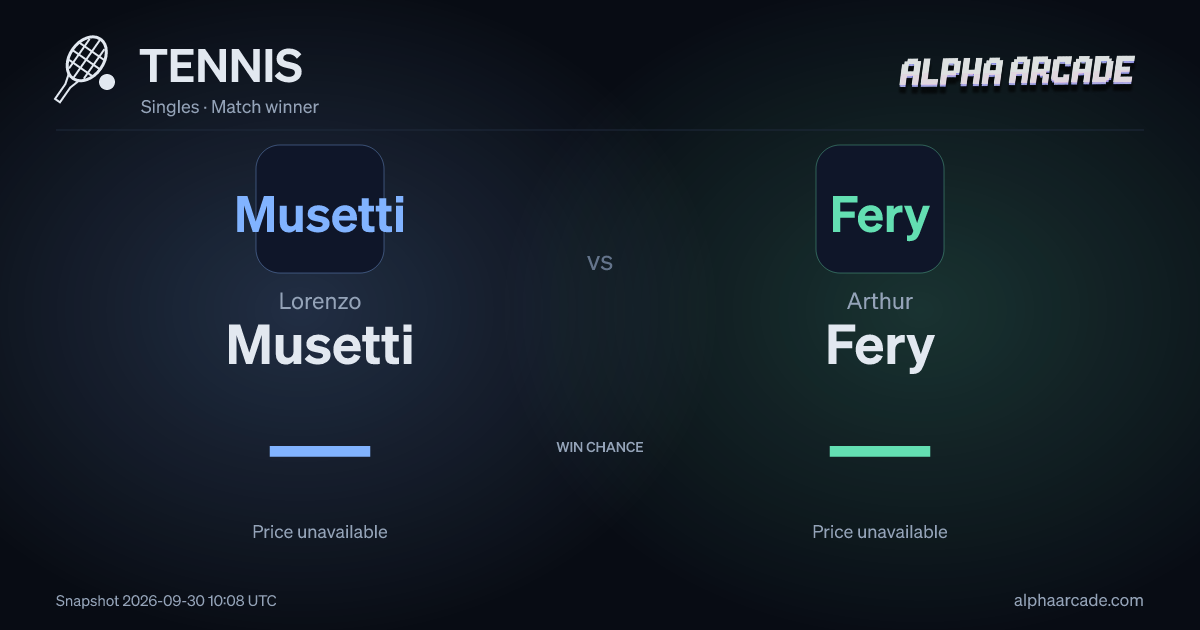 TENNIS: Lorenzo Musetti — / Arthur Fery —