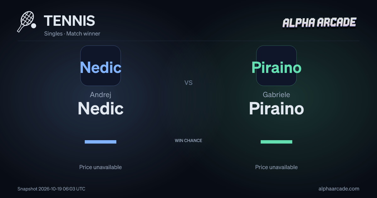 TENNIS: Andrej Nedic — / Gabriele Piraino —