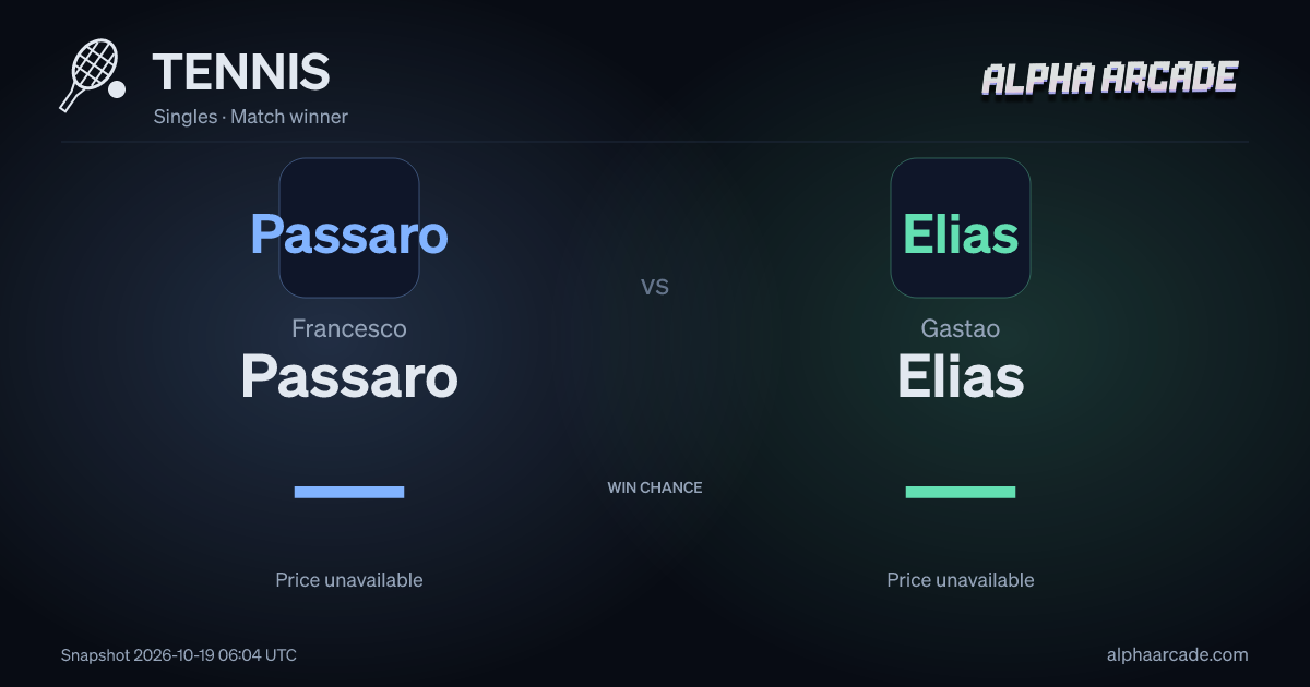 TENNIS: Francesco Passaro — / Gastao Elias —