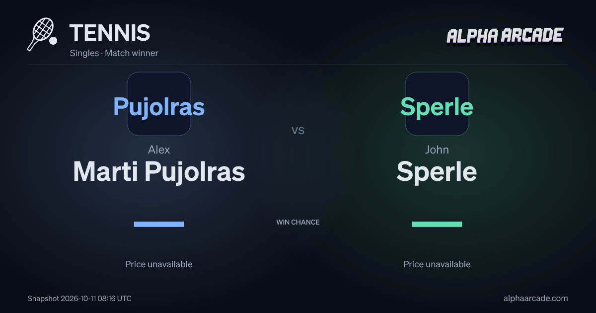 TENNIS: Alex Marti Pujolras — / John Sperle —