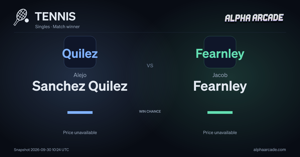 TENNIS: Alejo Sanchez Quilez — / Jacob Fearnley —