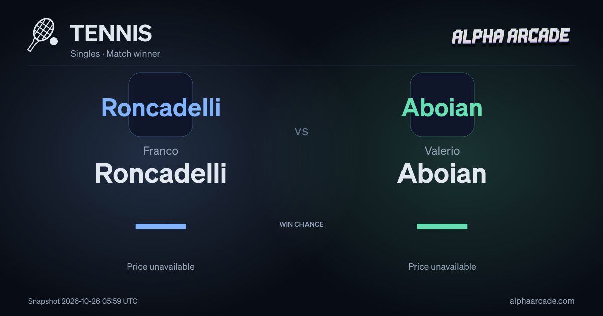 TENNIS: Franco Roncadelli — / Valerio Aboian —