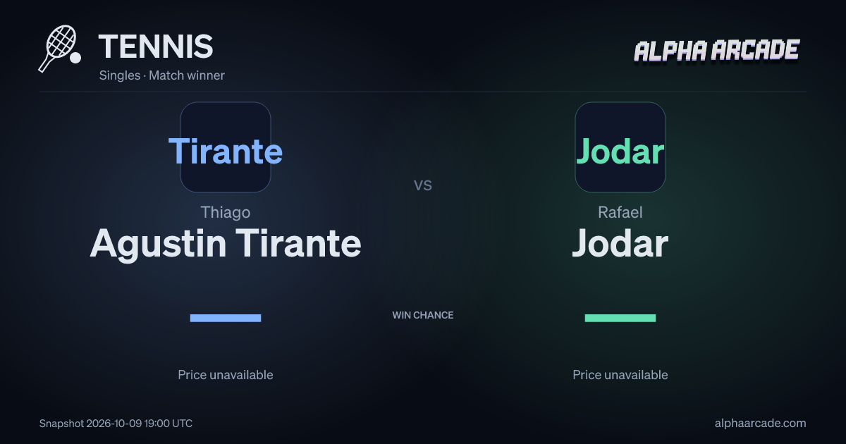 TENNIS: Thiago Agustin Tirante — / Rafael Jodar —