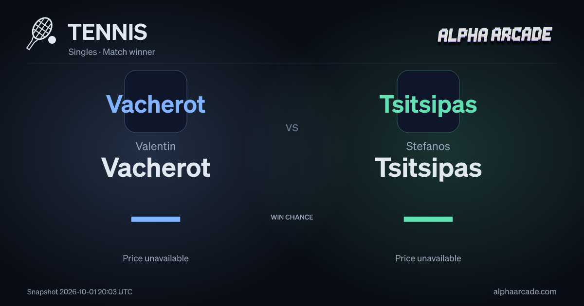 TENNIS: Valentin Vacherot — / Stefanos Tsitsipas —