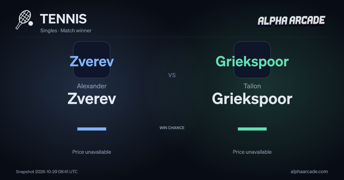 TENNIS: Alexander Zverev — / Tallon Griekspoor —