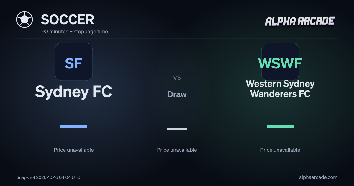 SOCCER: Sydney FC — / Draw — / Western Sydney Wanderers FC —