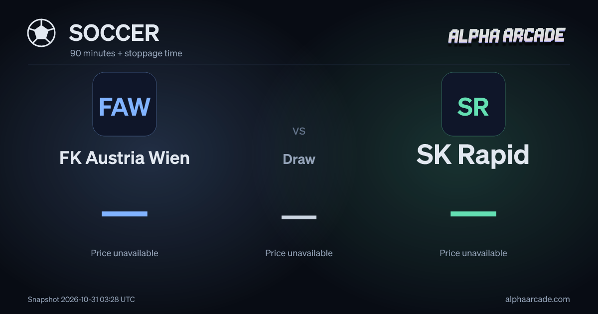 SOCCER: FK Austria Wien — / Draw — / SK Rapid —