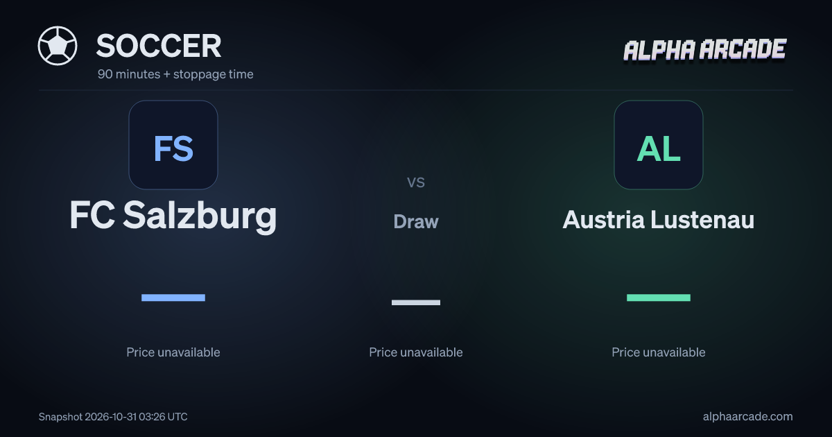 SOCCER: FC Salzburg — / Draw — / Austria Lustenau —