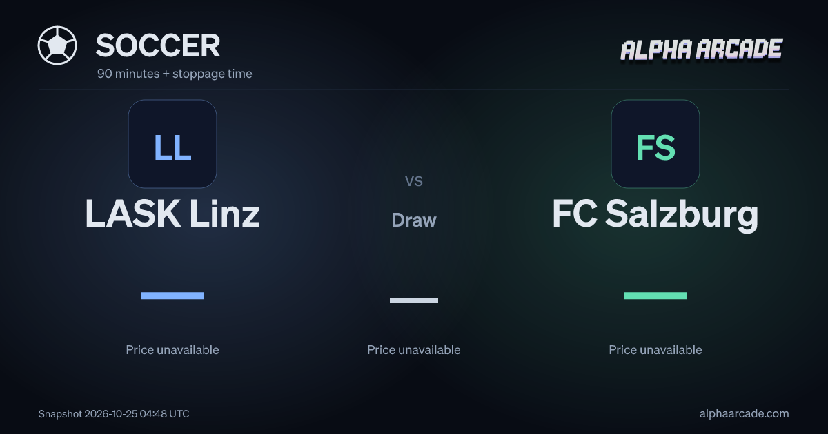 SOCCER: LASK Linz — / Draw — / FC Salzburg —