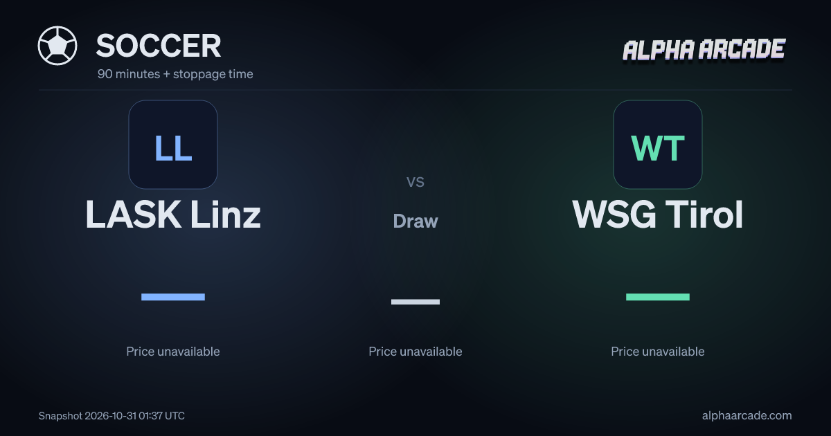 SOCCER: LASK Linz — / Draw — / WSG Tirol —