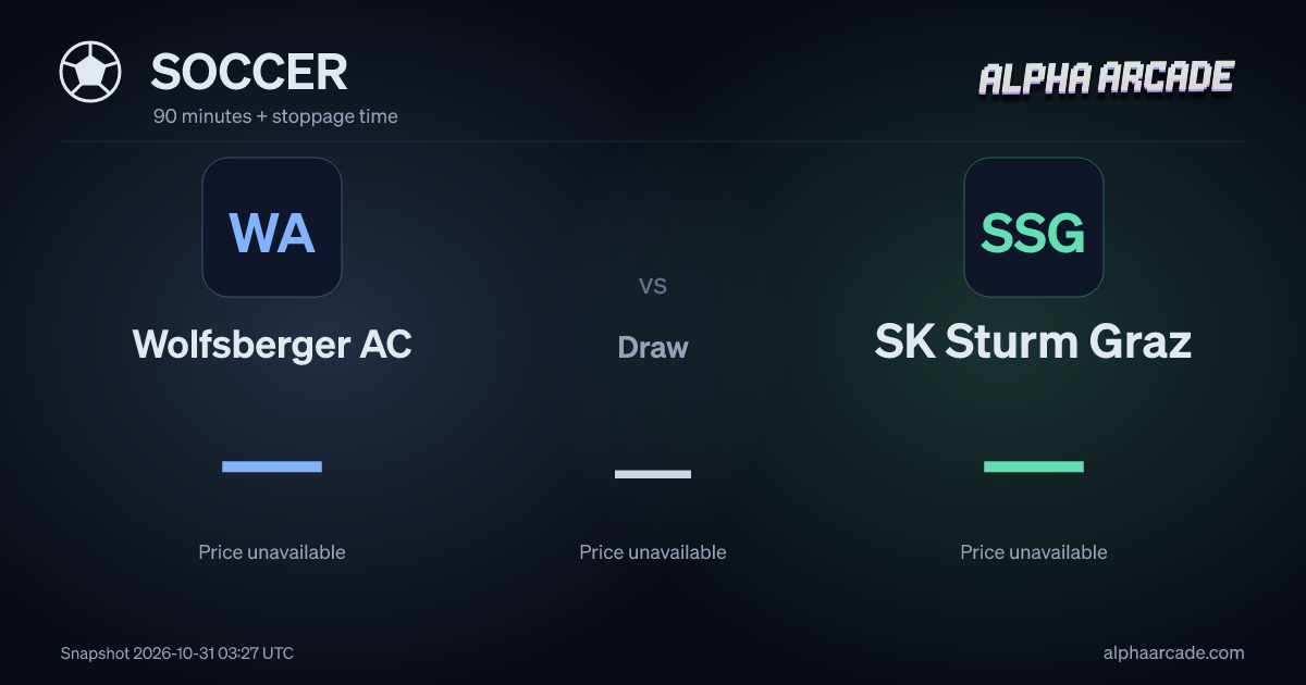 SOCCER: Wolfsberger AC — / Draw — / SK Sturm Graz —