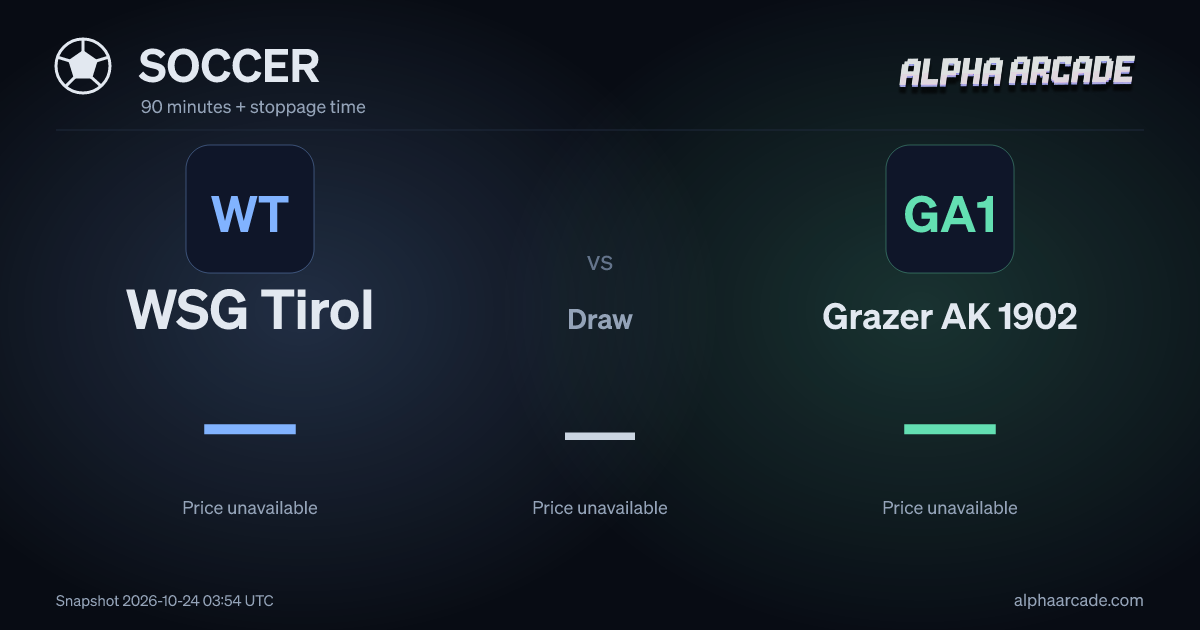 SOCCER: WSG Tirol — / Draw — / Grazer AK 1902 —