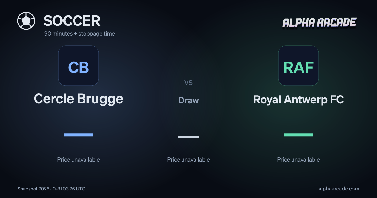 SOCCER: Cercle Brugge — / Draw — / Royal Antwerp FC —