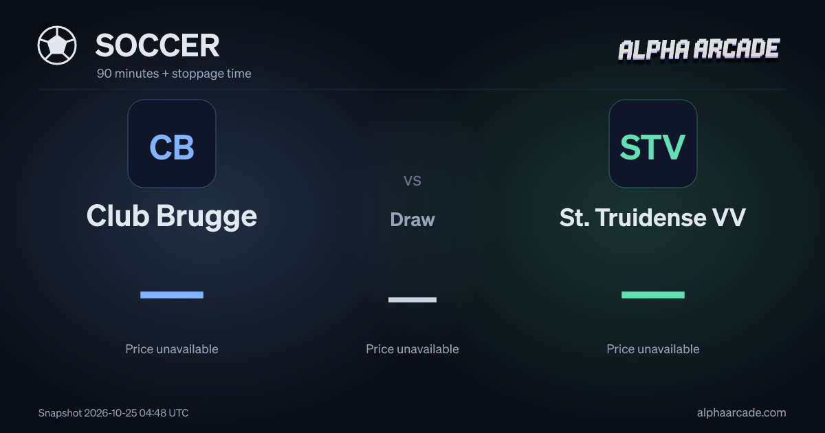 SOCCER: Club Brugge — / Draw — / St. Truidense VV —