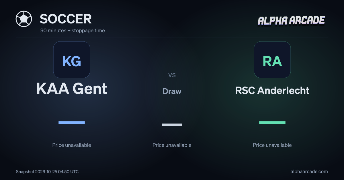 SOCCER: KAA Gent — / Draw — / RSC Anderlecht —