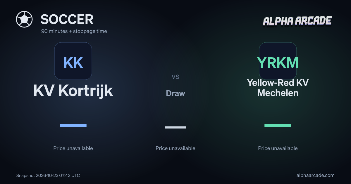 SOCCER: KV Kortrijk — / Draw — / Yellow-Red KV Mechelen —