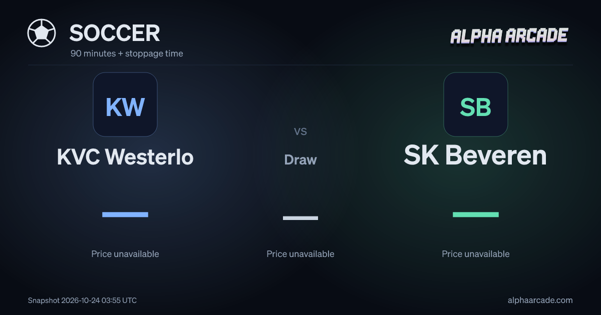 SOCCER: KVC Westerlo — / Draw — / SK Beveren —