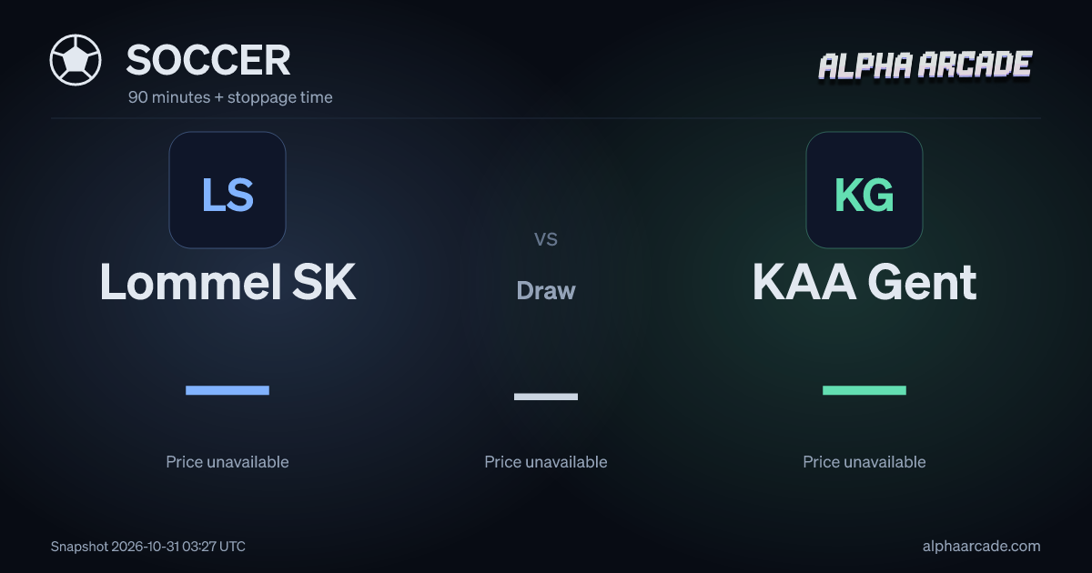 SOCCER: Lommel SK — / Draw — / KAA Gent —
