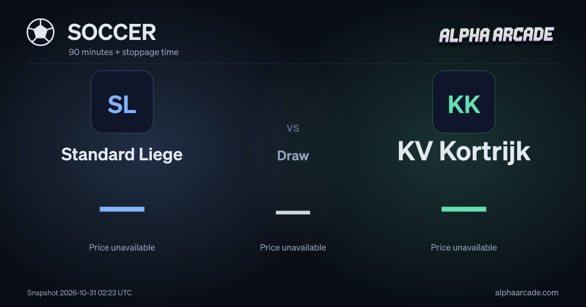 SOCCER: Standard Liege — / Draw — / KV Kortrijk —