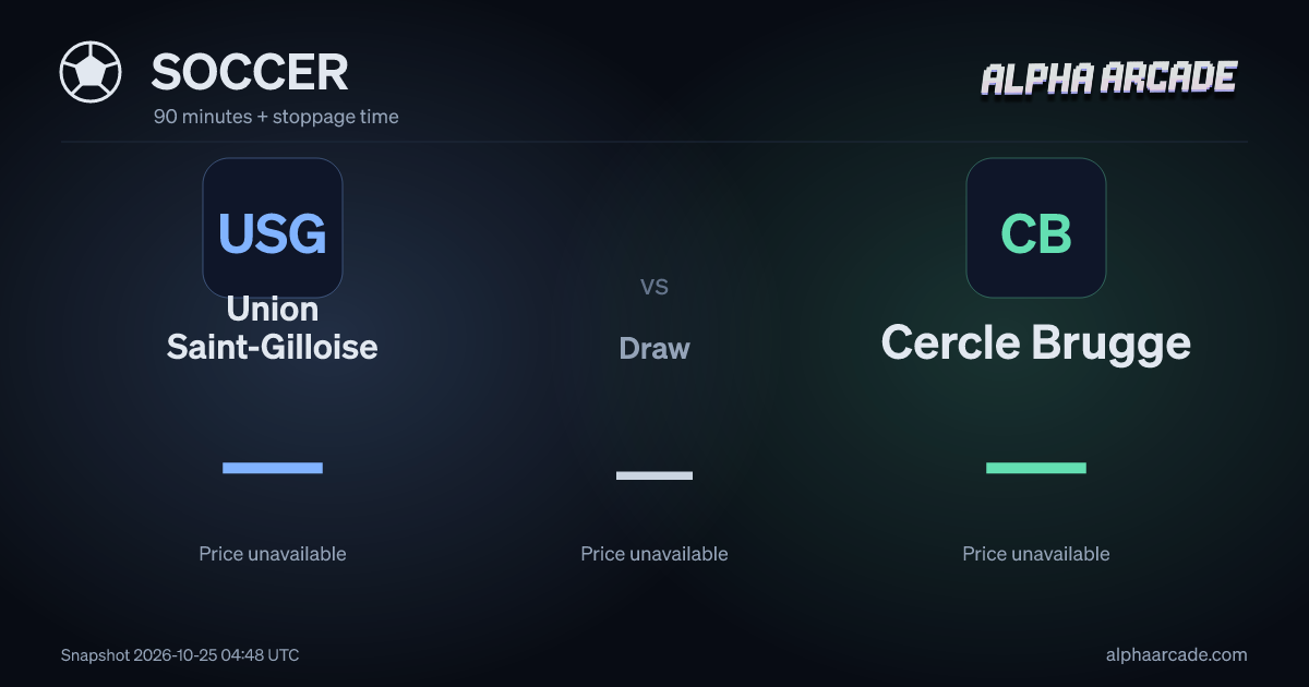 SOCCER: Union Saint-Gilloise — / Draw — / Cercle Brugge —