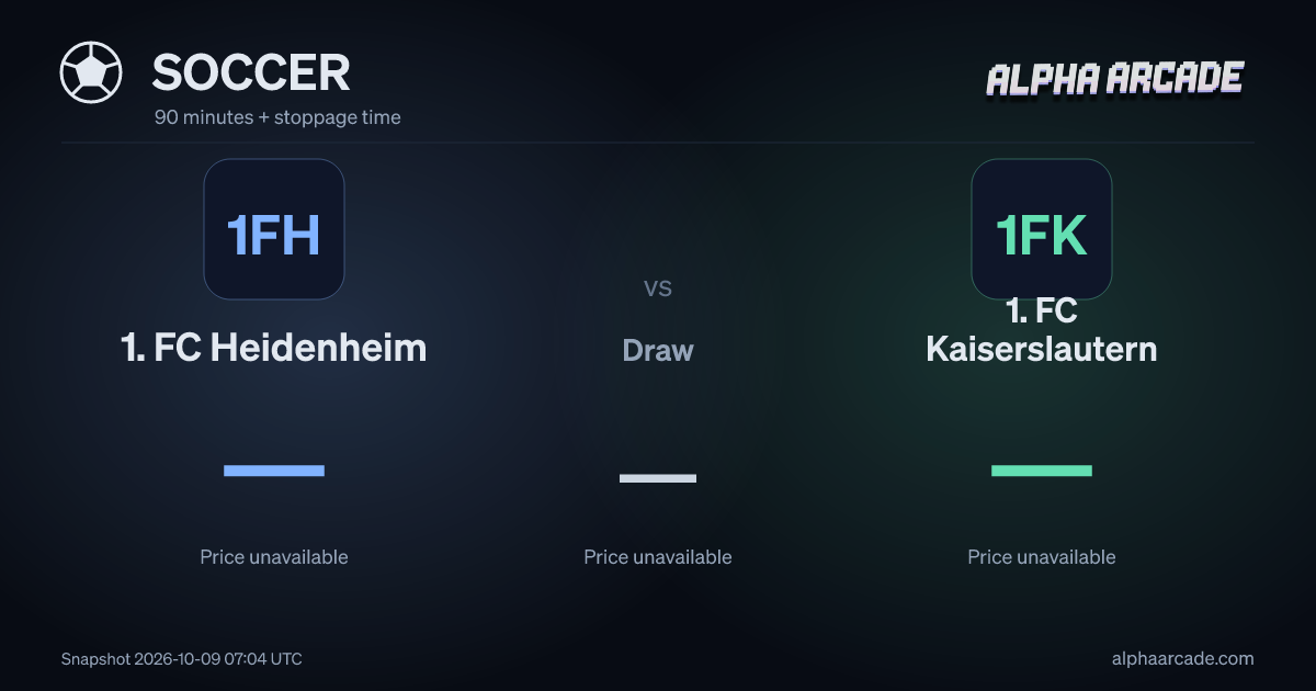 SOCCER: 1. FC Heidenheim — / Draw — / 1. FC Kaiserslautern —