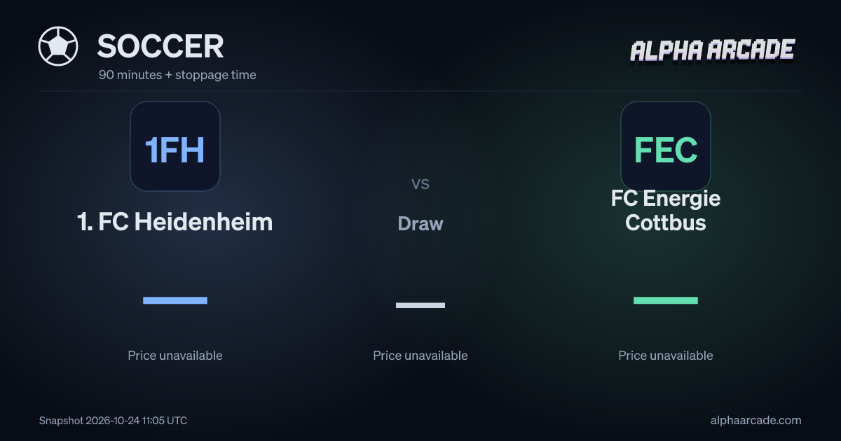 SOCCER: 1. FC Heidenheim — / Draw — / FC Energie Cottbus —