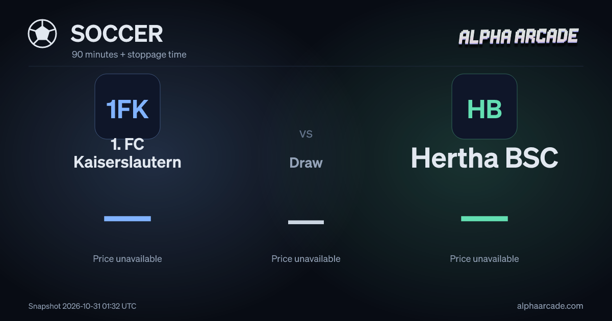 SOCCER: 1. FC Kaiserslautern — / Draw — / Hertha BSC —