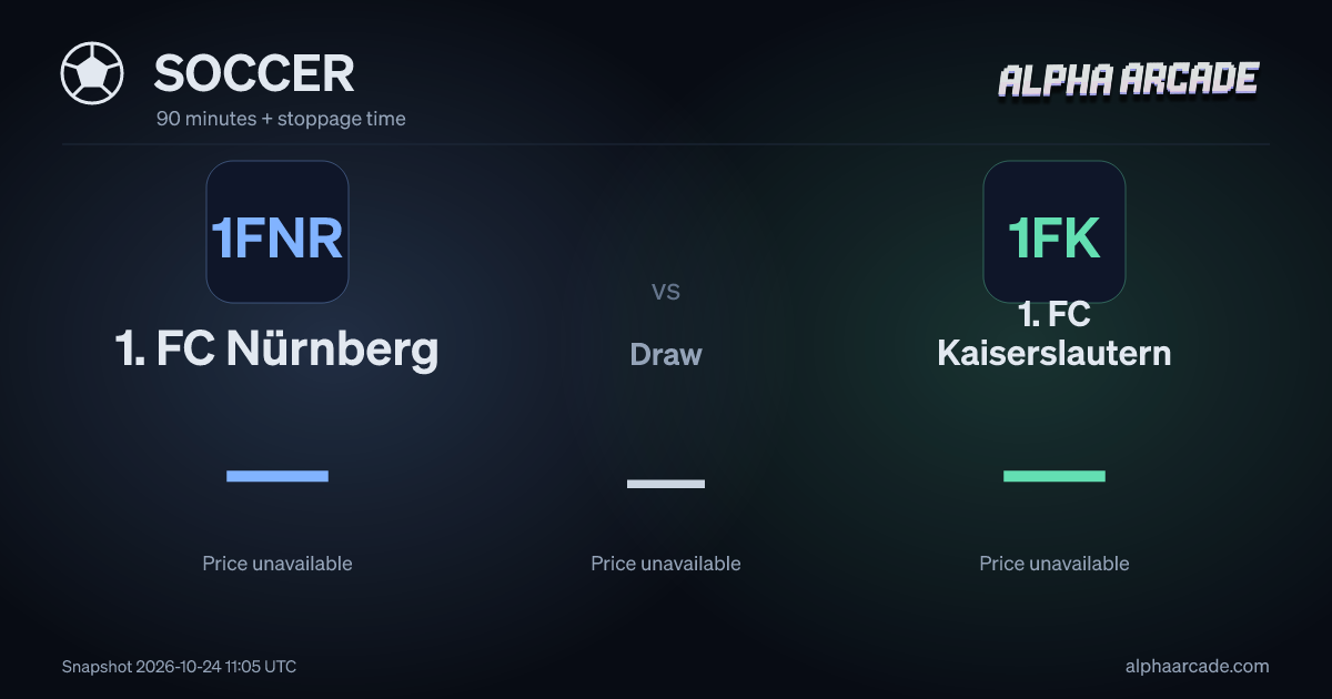 SOCCER: 1. FC Nürnberg — / Draw — / 1. FC Kaiserslautern —