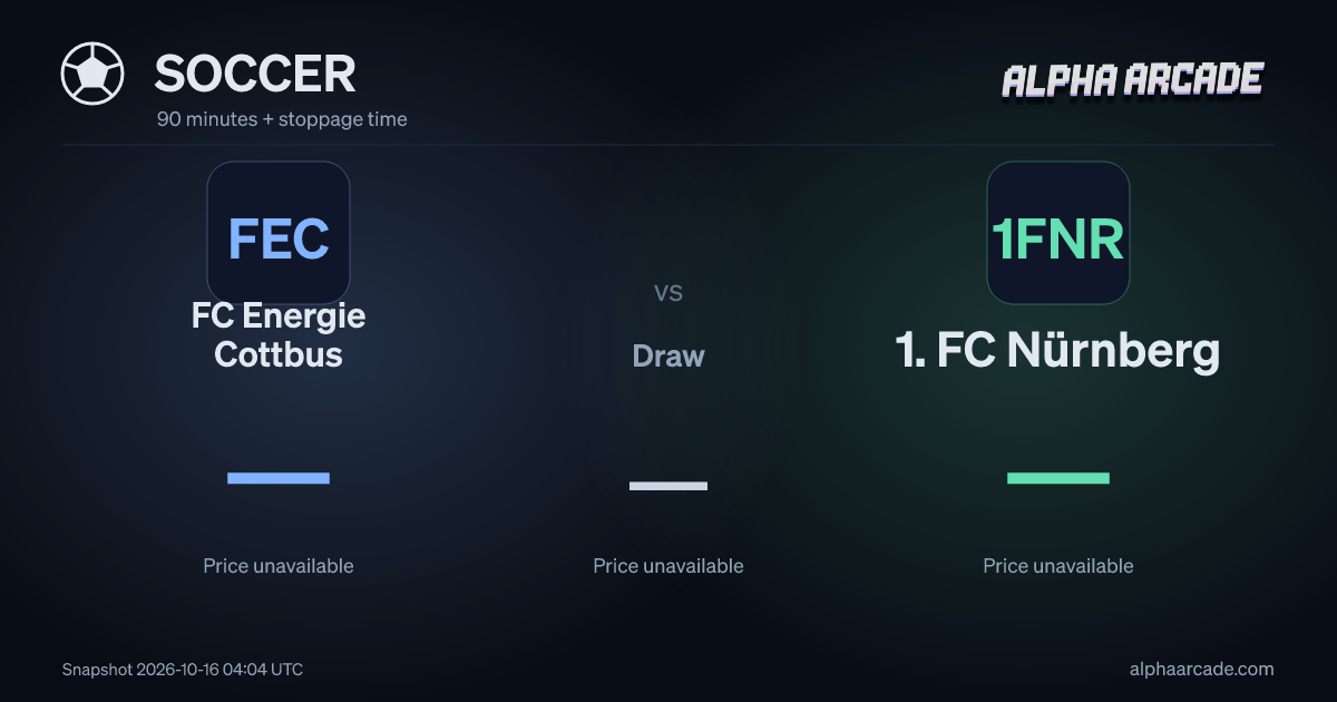 SOCCER: FC Energie Cottbus — / Draw — / 1. FC Nürnberg —
